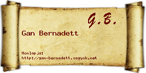 Gan Bernadett névjegykártya