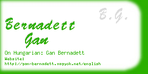 bernadett gan business card
